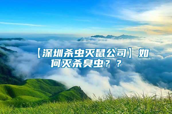 【深圳殺蟲滅鼠公司】如何滅殺臭蟲？？
