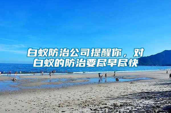 白蟻防治公司提醒你，對(duì)白蟻的防治要盡早盡快