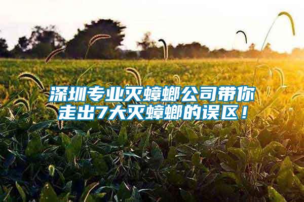 深圳專業(yè)滅蟑螂公司帶你走出7大滅蟑螂的誤區(qū)！