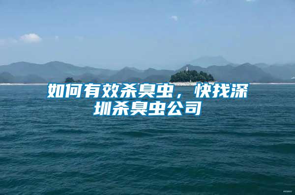 如何有效殺臭蟲(chóng)，快找深圳殺臭蟲(chóng)公司