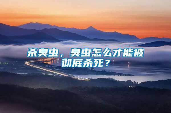 殺臭蟲，臭蟲怎么才能被徹底殺死？