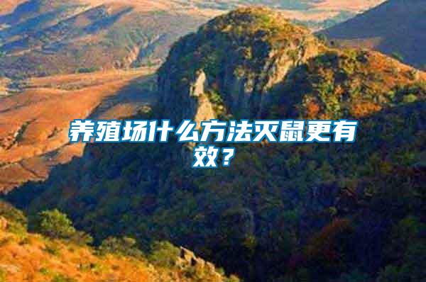 養(yǎng)殖場什么方法滅鼠更有效?