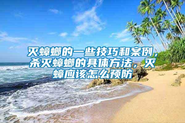 滅蟑螂的一些技巧和案例，殺滅蟑螂的具體方法，滅蟑應(yīng)該怎么預(yù)防