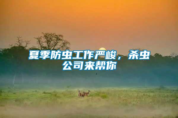 夏季防蟲工作嚴(yán)峻,殺蟲公司來幫你