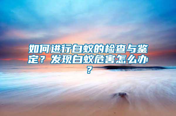 如何進(jìn)行白蟻的檢查與鑒定？發(fā)現(xiàn)白蟻危害怎么辦？