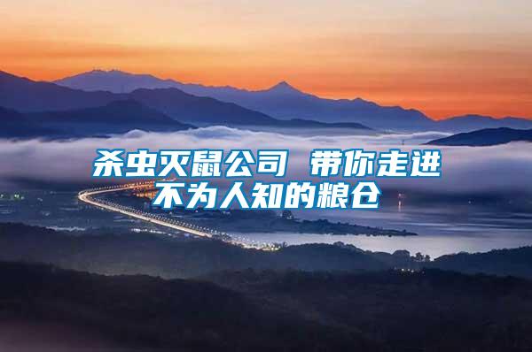 殺蟲(chóng)滅鼠公司 帶你走進(jìn)不為人知的糧倉(cāng)