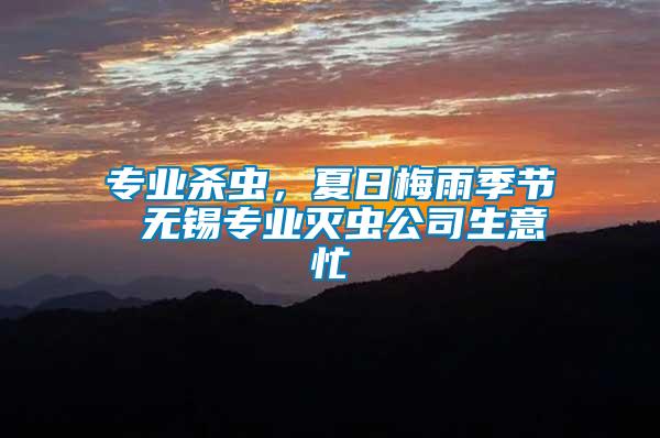 專業(yè)殺蟲,夏日梅雨季節(jié) 無錫專業(yè)滅蟲公司生意忙