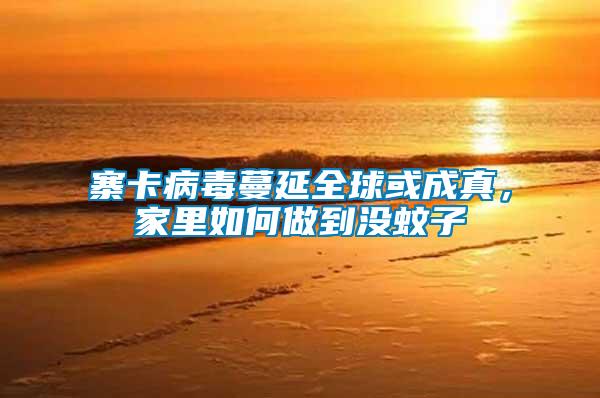 寨卡病毒蔓延全球或成真，家里如何做到?jīng)]蚊子