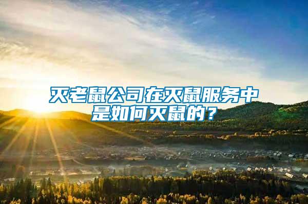 滅老鼠公司在滅鼠服務(wù)中是如何滅鼠的？