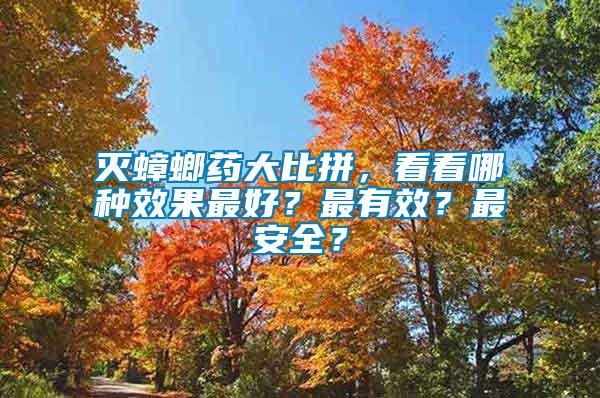 滅蟑螂藥大比拼，看看哪種效果最好？最有效？最安全？