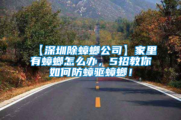 【深圳除蟑螂公司】家里有蟑螂怎么辦，5招教你如何防蟑驅(qū)蟑螂！