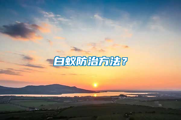 白蟻防治方法？